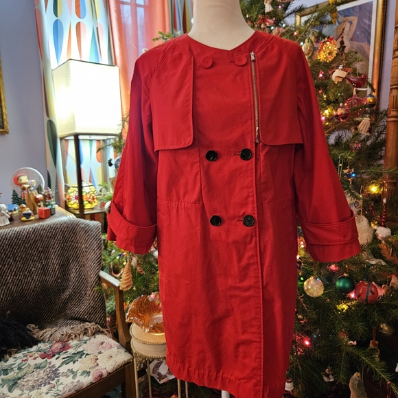 3.1 Phillip Lim Jackets & Blazers - 3.1 Phillip Lim Stylish Vintage Red Trench Coat Dress